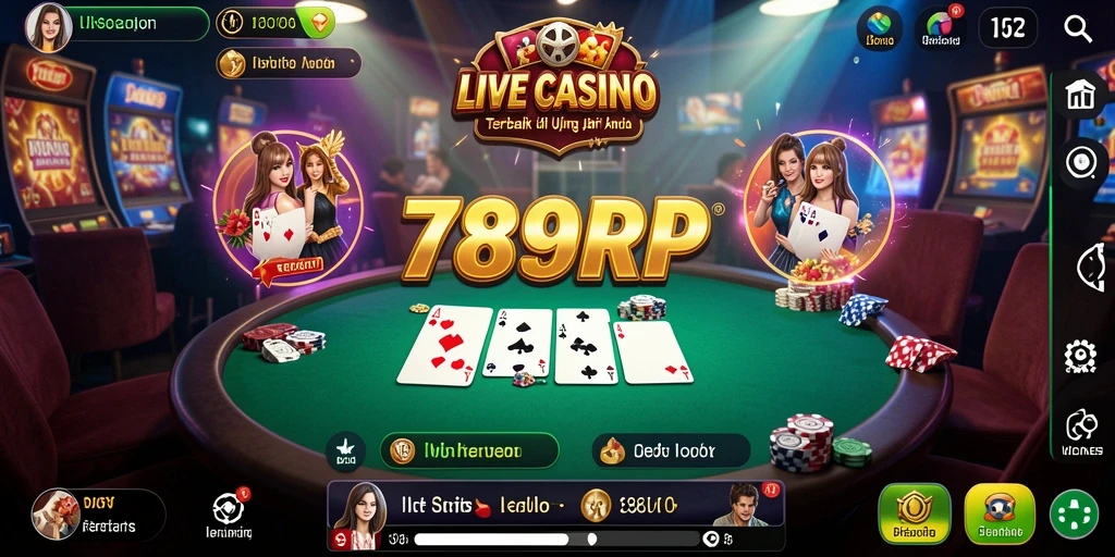 Tampilan gameplay Live Casino yang mendebarkan di 789RP.