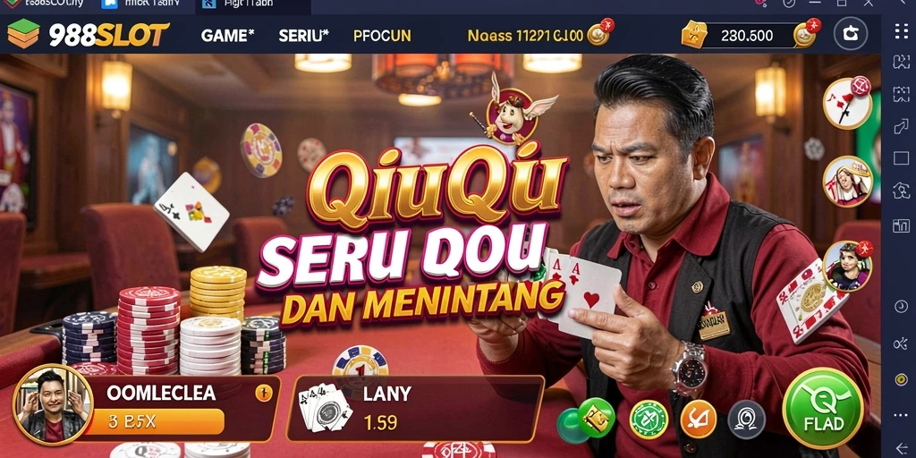 Tampilan screenshot utama gameplay QiuQiu yang menantang.