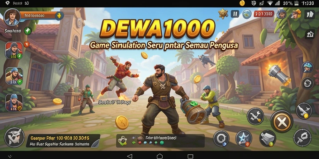 Tampilan gameplay DEWA1000 yang menakjubkan dan mendalam.