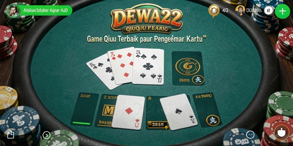 Tampilan gameplay QiuQiu yang menegangkan di DEWA22.