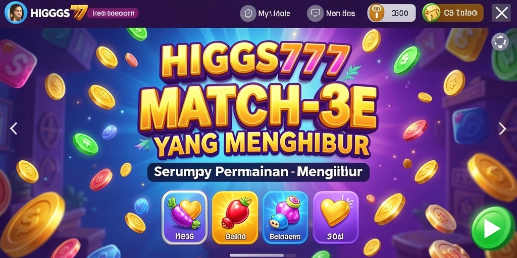 Tampilan gameplay HIGGS777 dengan kombinasi buah-buahan berwarna-warni.