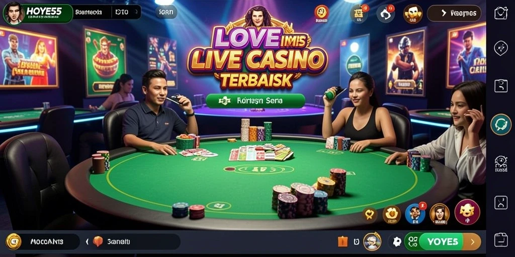 Tampilan menarik dari gameplay Live Casino di HOYE55 yang mengasyikkan.