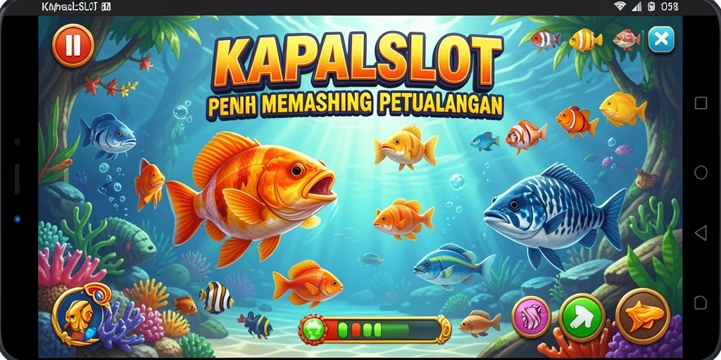 Screenshot gameplay KAPALSLOT menampilkan momen seru saat memancing.