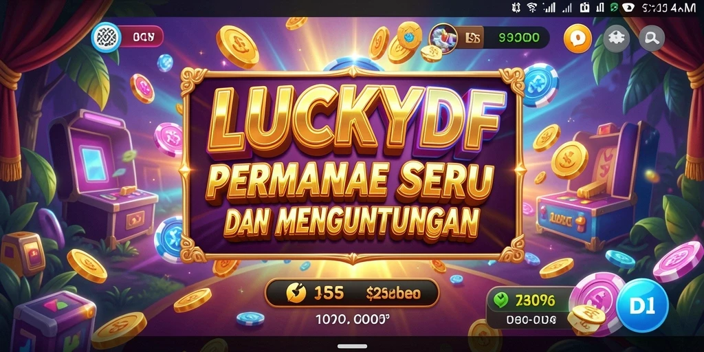 Tampilan gameplay LUCKYDF yang menarik dan memikat.