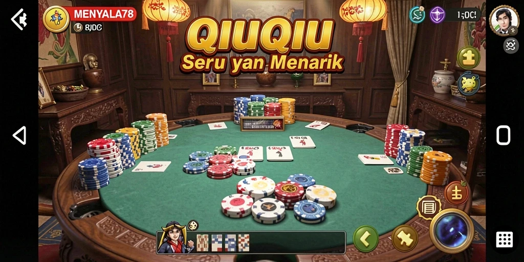 Tampilan gameplay QiuQiu MENYALA78 yang seru dan menarik.