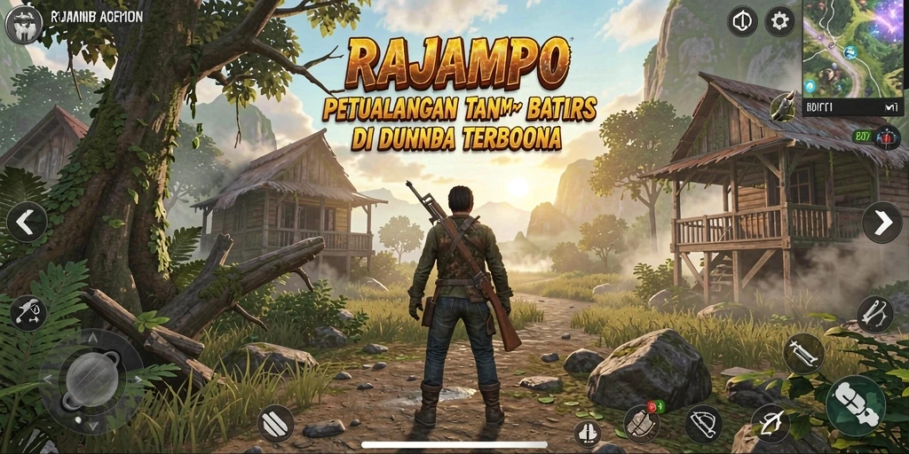 Tampilan gameplay yang menarik dari dunia terbuka RAJAMPO.