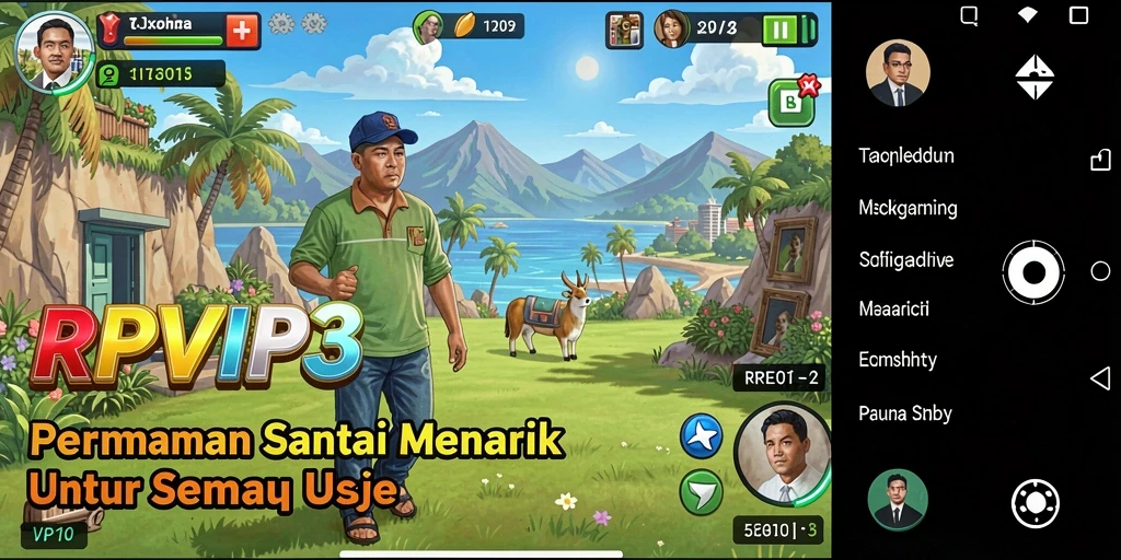 Screenshot RPVIP3 menunjukkan gameplay santai yang menghibur.