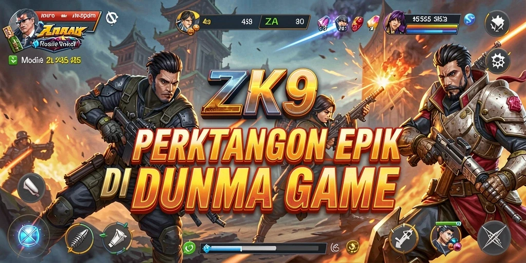 Tampilan gameplay seru dengan karakter unik dalam ZK9.